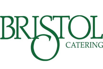 Bristol Catering logo in green typography with a decorative loop forming the O in Bristol.